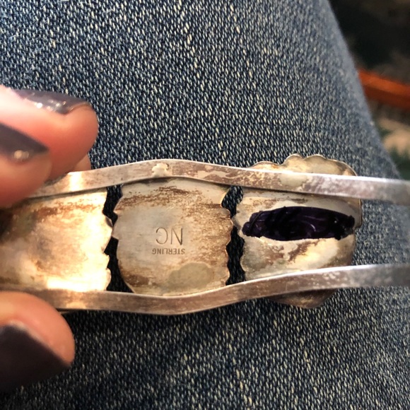 Sterling silver turquoise and coral bracelet - Picture 5 of 5